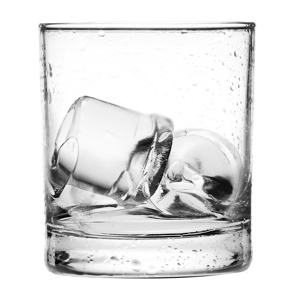 image of gourmet ice in a glass.