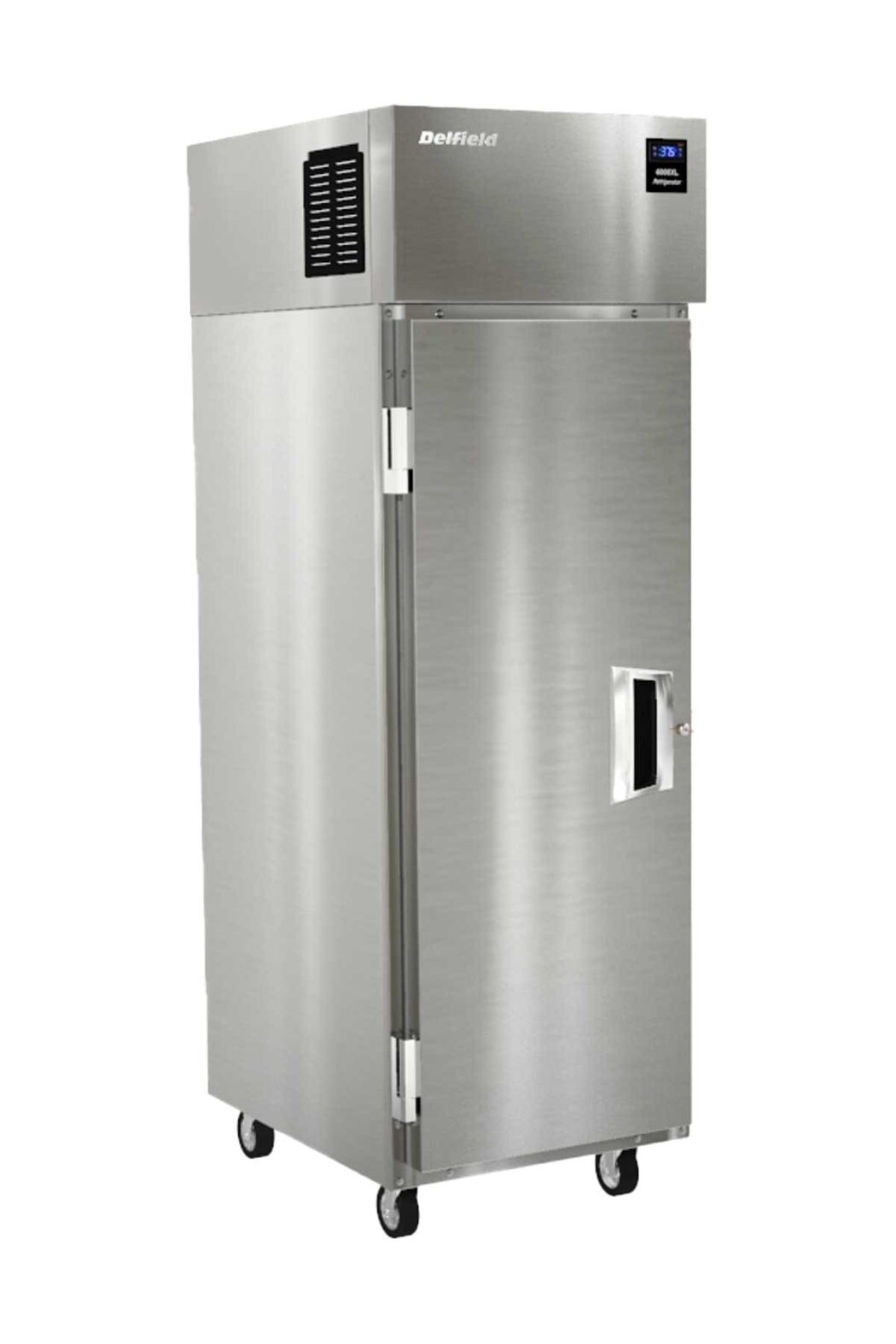 image of a Delfield reach-in refrigerator and freezer.