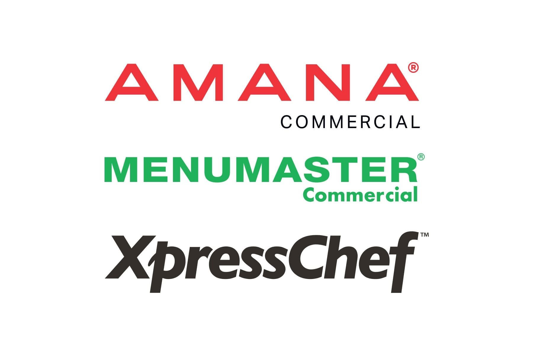 image of Amana Menumaster and Xpresschef logo.