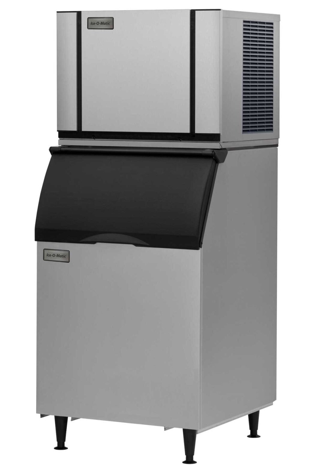 image of an Ice-O-Matic Elevation Series Modular Cuber on a B55 Bin.