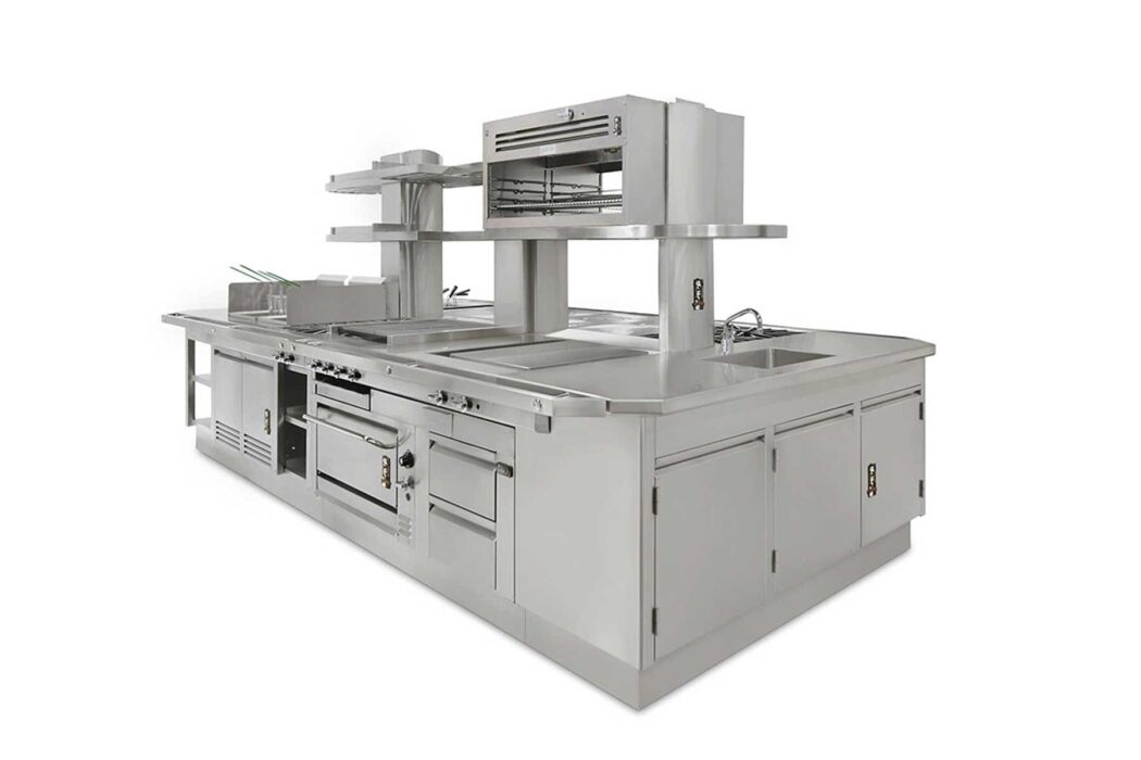 image of a Montague Excalibur® Double Depth Island Cooking Suite.